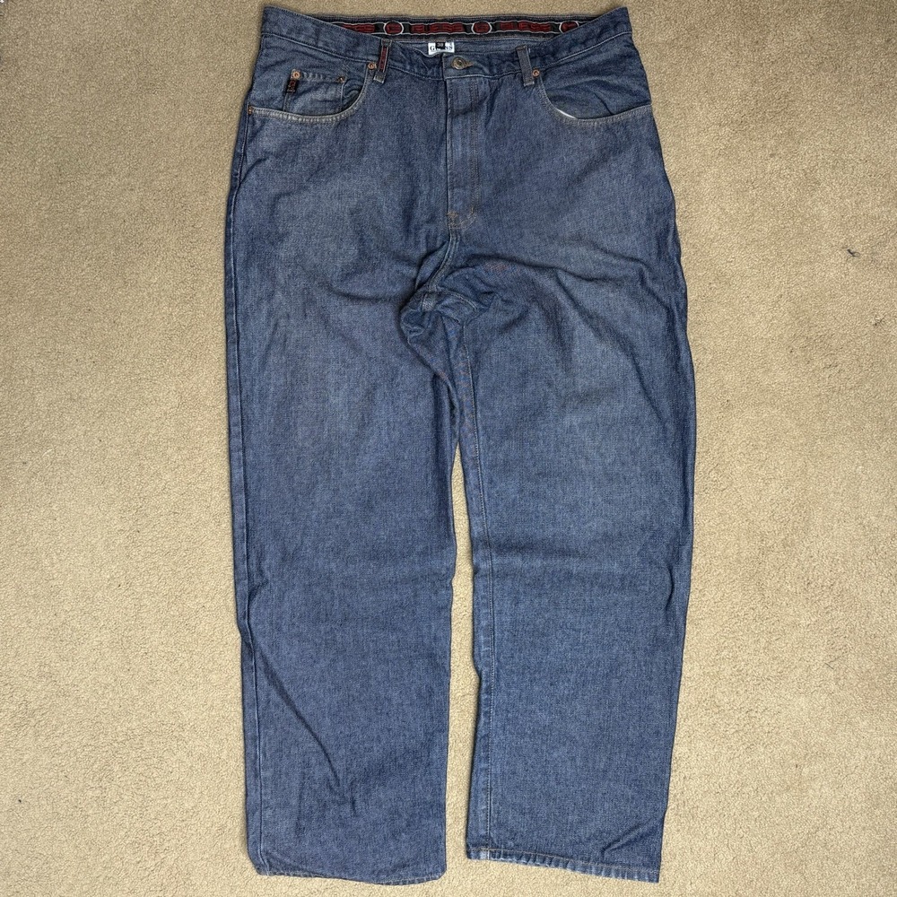Vintage GUESS JEANS USA Jeans Men's 38/34 (39/33) Blue Raw Wash Baggy Y2K 90s